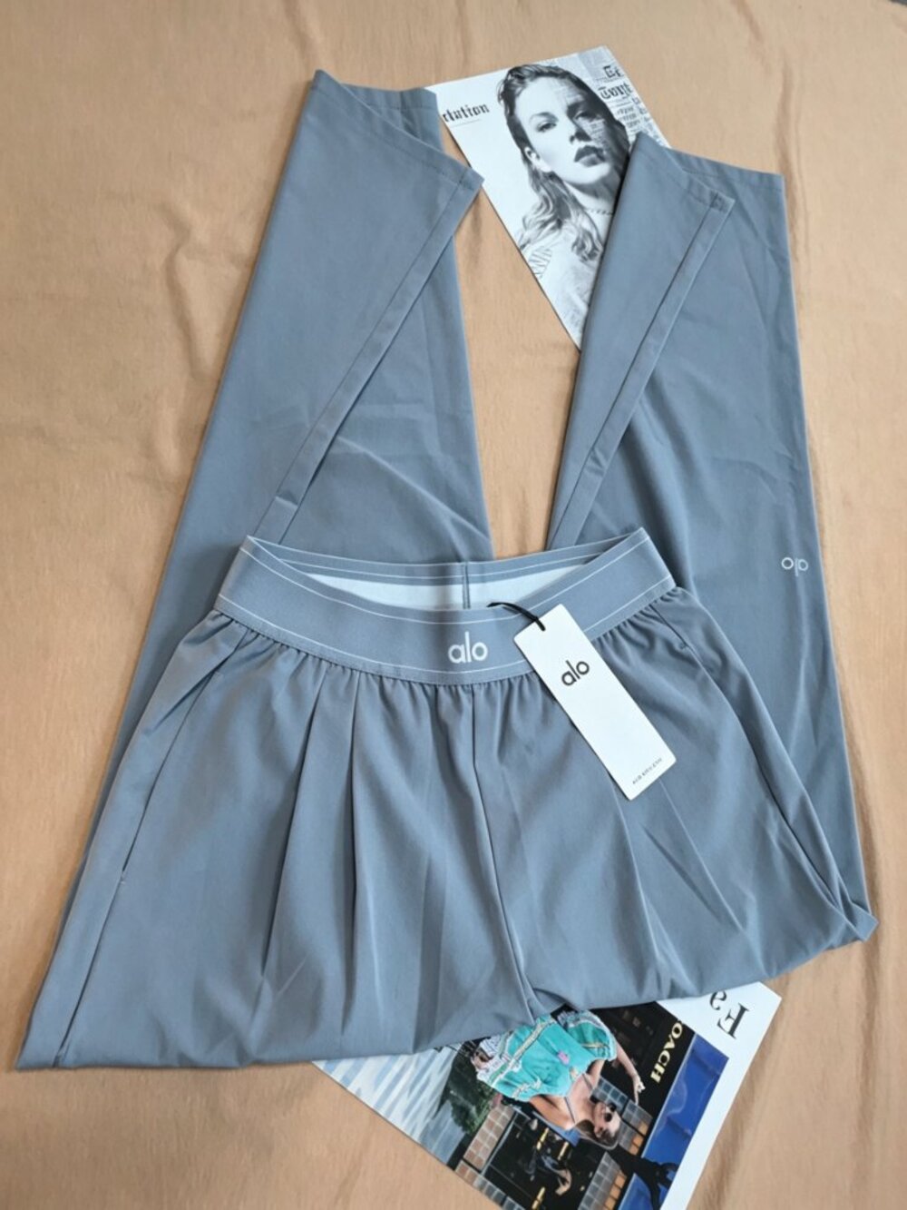 NWT👩‍💼ALO Yoga Steel Grey Suit Up Trouser🎉Regular 30”Inseam